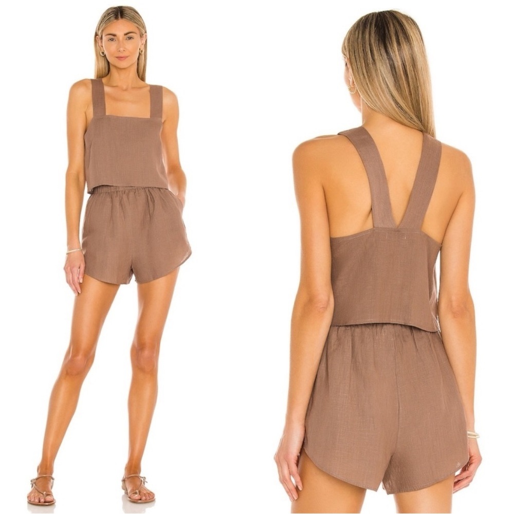 Vitamin A Tallows Linen Crop Top - Picture 2 of 5